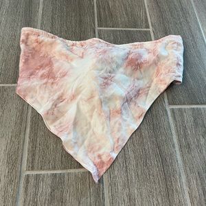 Bandana tie shirt pink tie-dye